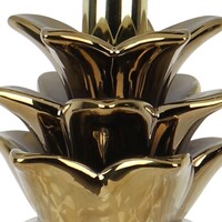Pineapple Table Lamp White & Gold